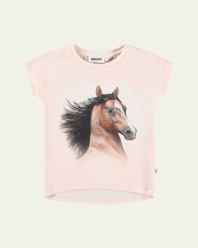 Girl's Ragnhilde Horse Graphic T-Shirt, Size 8-